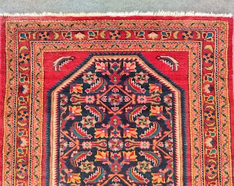 Antique persian rug 4x5, Heriz rug custom size, Herki rug, Turkish rug 4x5, Vintage rug 4x5, Kurdish rug, Melayer rug, Bedroom rug 4x5
