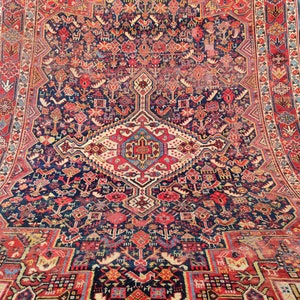 Persian rug 5x7, Vibrant Turkish rug 5x7, Heriz rug 5x7, Antique rug 5x7, Vintage rug 5x7, Oushak rug 5x7, Living room rug 5x7, Carpet 5x7