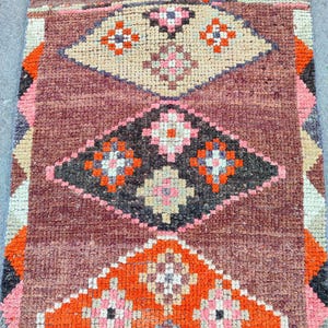 3x10 runner antique, Afghan runner rug 3x10, Dark color turkish runner 3x10, Vintage 3x10 oushak runner, Kitchen rug, Kurdish herki runner