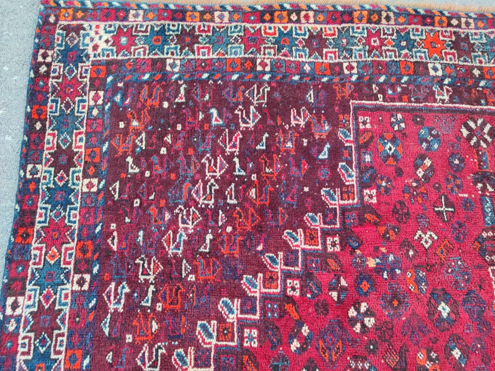 8x10ラグ ヴィンテージ トルコ製 ウシャク、落ち着いたニュートラルな