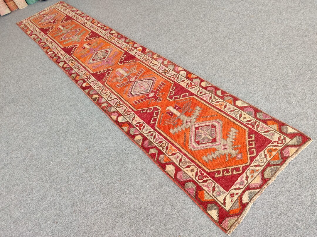 3x15 Persian Antique Long Runner, Heriz Runner Rug, Herki Runner Rug ...
