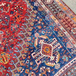 Stunning Heriz rug 7x10, Rare Antique rug 7x10, Persian area rug 7x10, Shiraz rug 7x10 vintage, Afghan area rug 7x10, Living room rug 7x10