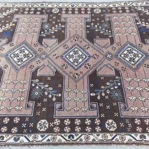 5x6 Rug Turkish brown, Vintage rug 5x7, Oushak rug 5x7, Square rug, Custom size rug 5x6, Heriz rug, Natural rug, Neutral rug 5x7, 5 by 7 rug