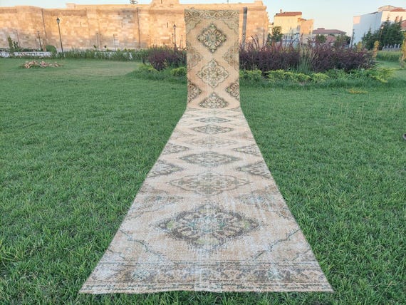 17 ロング トルコ ランナー、ラグ ランナー 3x17 ヴィンテージ、階段