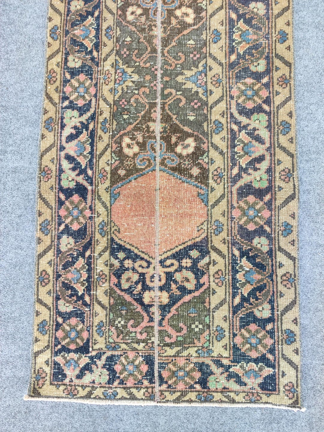 2x12 Runner, Skinny Runner Rug, Vintage Runner 2x12, Oushak Runner 2x12 ...