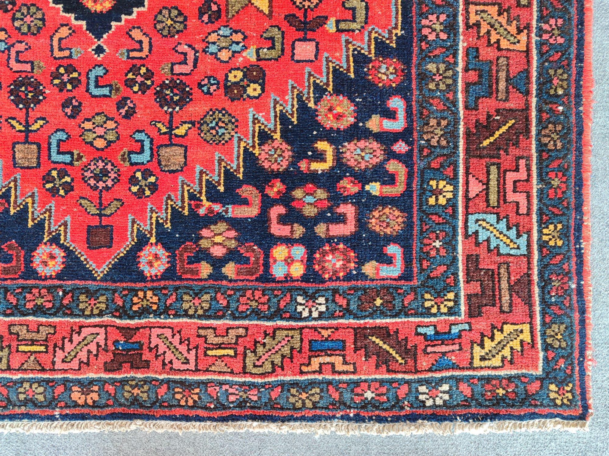 Rare Persian Rug 4x7 Antique, Heriz Rug, Vintage Rug 4x7, Oushak Rug ...