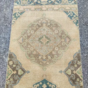 2,5 x 24 ft, extra lange loper voor de hal, traploper, 24 lange Turkse vintage Oushak loper, tribale Heriz loper, Afghaanse loper