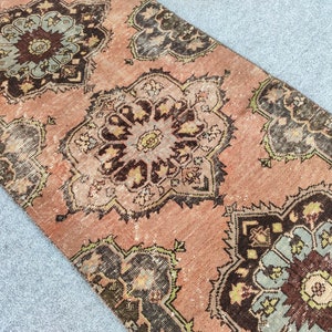 2.7 x 10.5 ft, Turkish brown runner 3x10, Vintage runner 3x10 natural color, Oushak runner 3x10, Persian 3x10 heriz runner, Afghan rug
