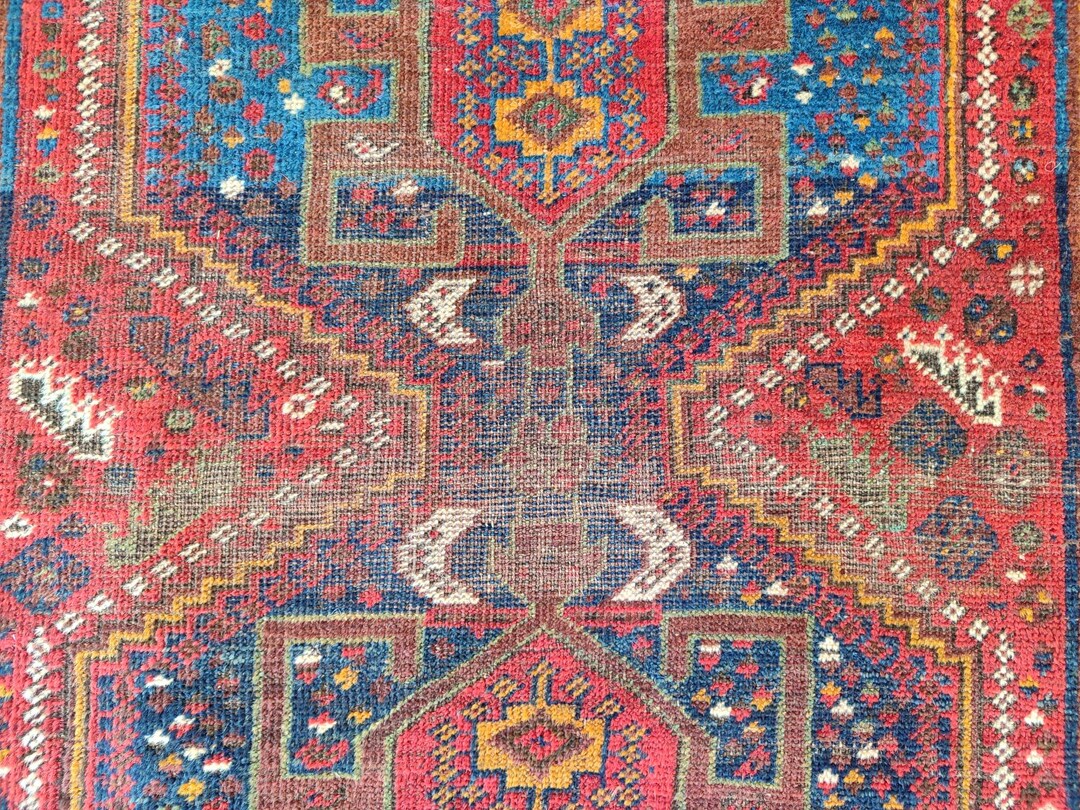 Early 1800's Rug, Shiraz Rug, Persian Rug 4x5, Antique Rug 4x5 Turkish ...