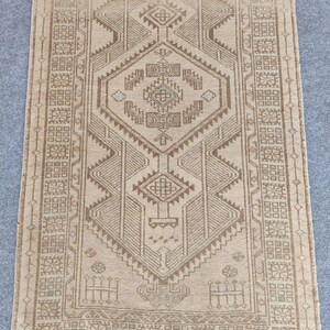 Antique 3x10 Persian runner, Heriz runner rug 3x10 vintage, Turkish 3x10 oushak runner, Herki rug 3x10 wool, Oriental rug, Afghan rug runner
