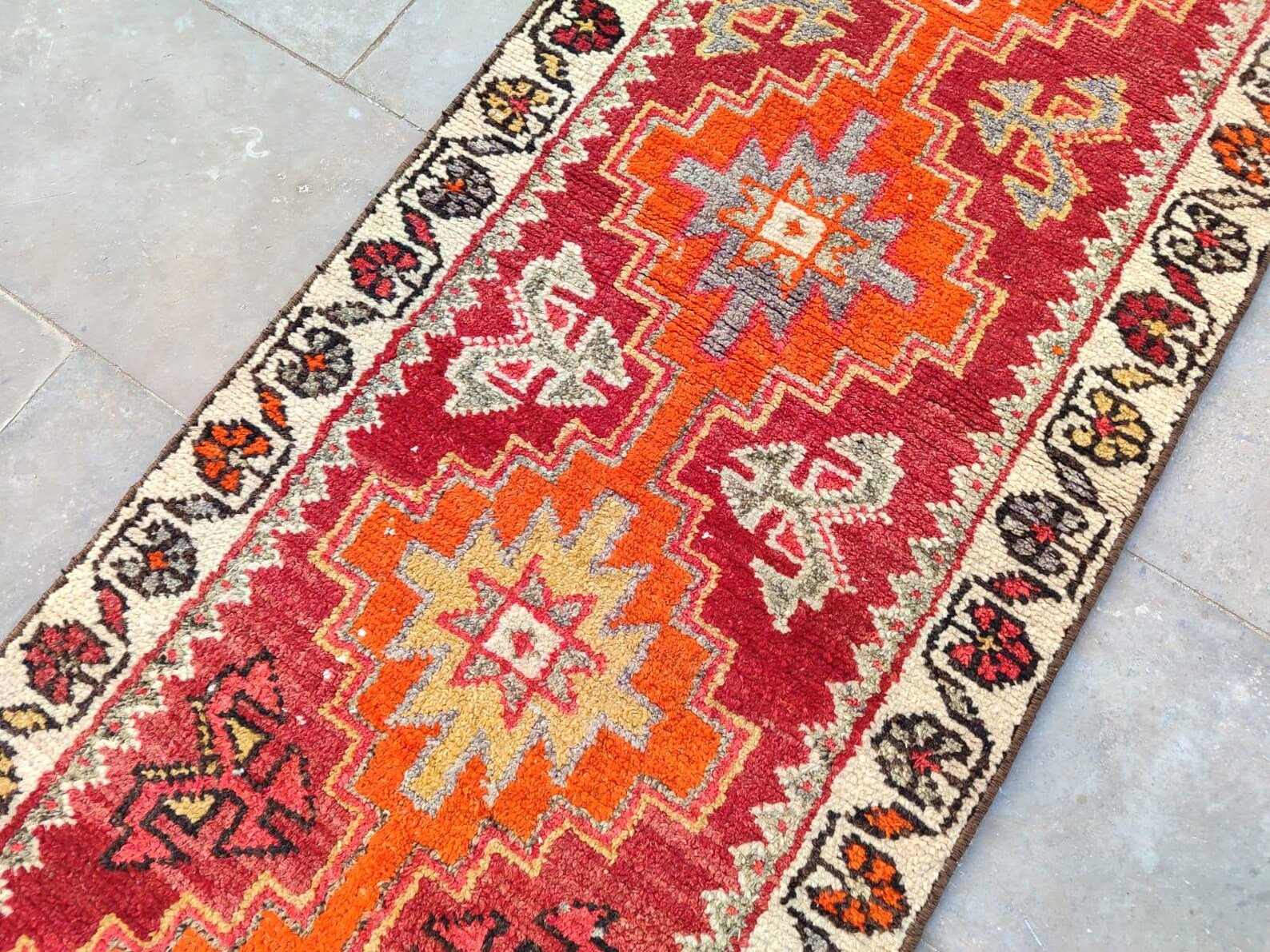2x14 Runner Turkish Skinny Rug, Heriz Rug Runner, Herki Runner Rug ...