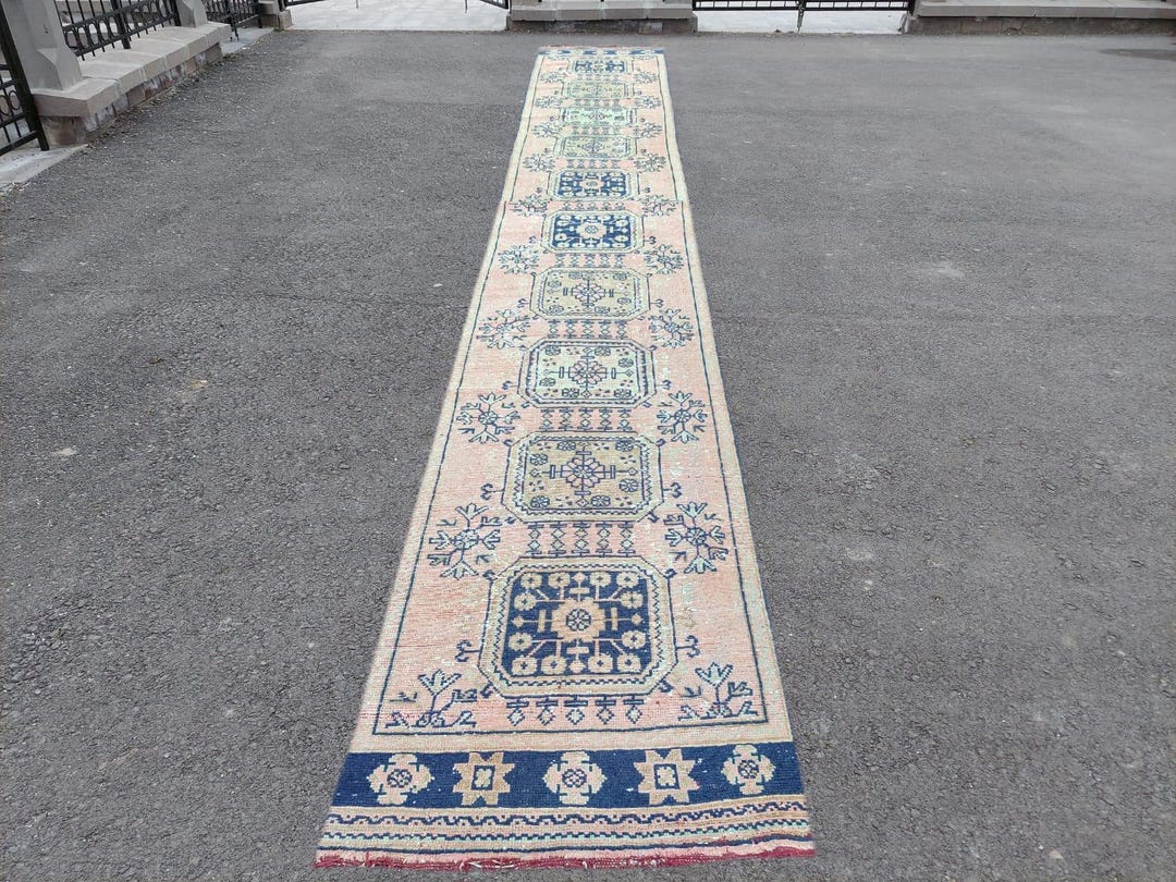 Runner 3x16 Turkish Vintage Oushak, Heriz Runner Rug, 16 Long Runner ...