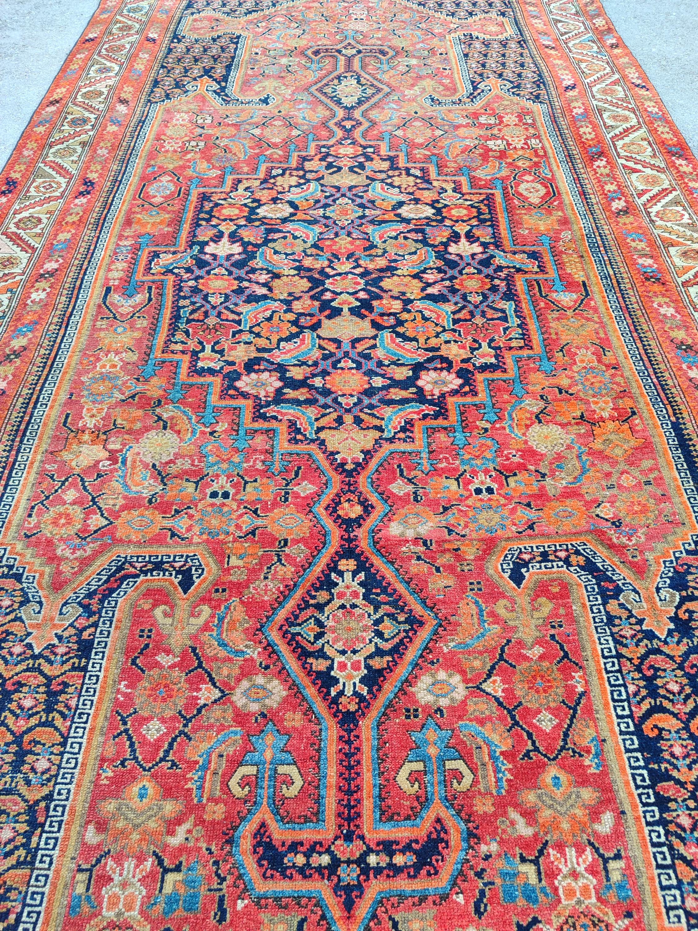 7x15 Oversize Persian Rug, Antique Malayer Rug Large Size, Heriz Area ...
