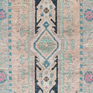 2x4 rug oushak, Skinny rug, Turkish rug 2x4, Vintage rug 2x4 doormat, Bath mat rug 2x4 neutral, Persian 2x4 heriz rug, Small runner rug 2x4