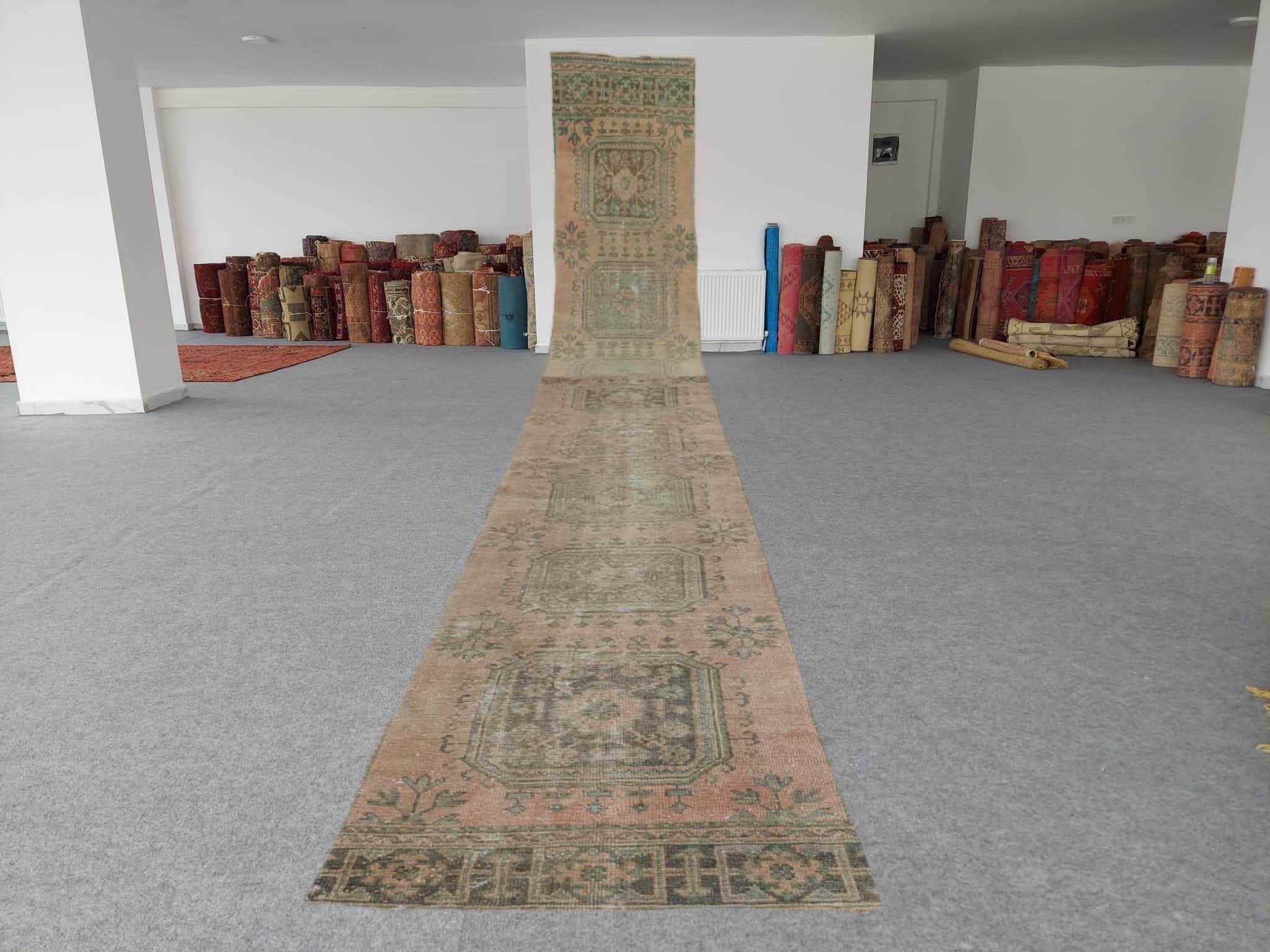 18 Feet Runner Rug, Extra Long Runner Rug, Heriz Rug Runner, Herki