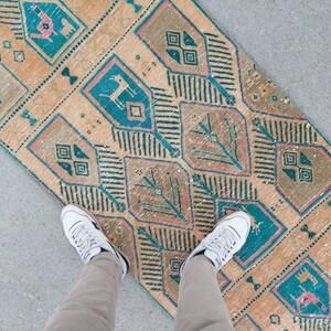 3x10 Persian runner, Turkish runner 3x10, Vintage runner 3x10, Oushak runner 3x10, Neutral runner rug 3x10, heriz runner rug, Geometric rug