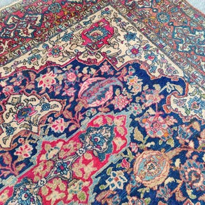 5x7 rug vintage, Persian 5x7 heriz rug, Antique rug 5x7, Oriental turkish rug 5x7, Afghan rug 5x7, Oushak rug 5x7, Bedroom rug wool
