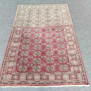 5x7 oushak rug, Turkish rug 5x7, Geometric rug, Vintage rug 5x7, Bedroom rug 5x7, Persian 5x7 heriz rug, Antique 5x7 neutral rug, 5 by 7 rug