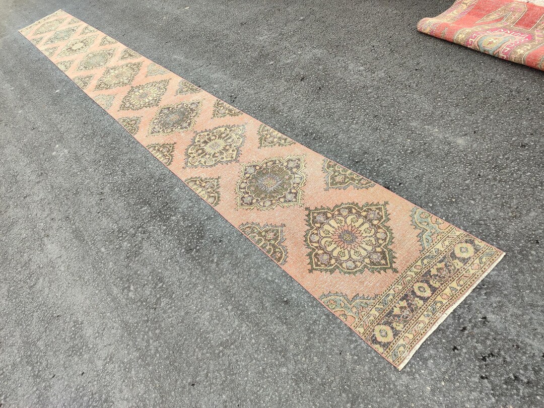 Long Horizontal Rug 30 Ft Long Runner Rug, Heriz Runner Rug, Extra Long Runner Rug, Very ...