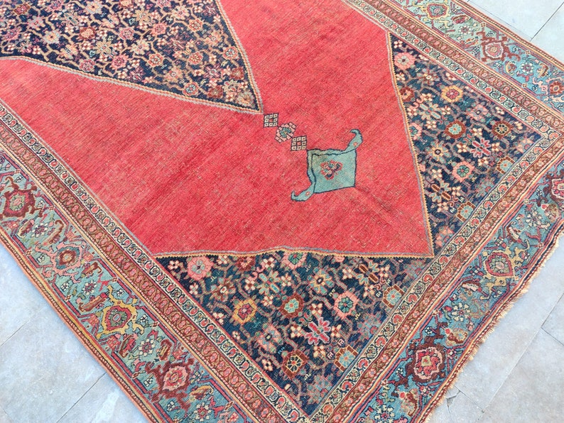 6x12 Rug 6x12 Gorgeus Antique Rug, Stunning Red Navy Color Rug Persian 6x12 ...