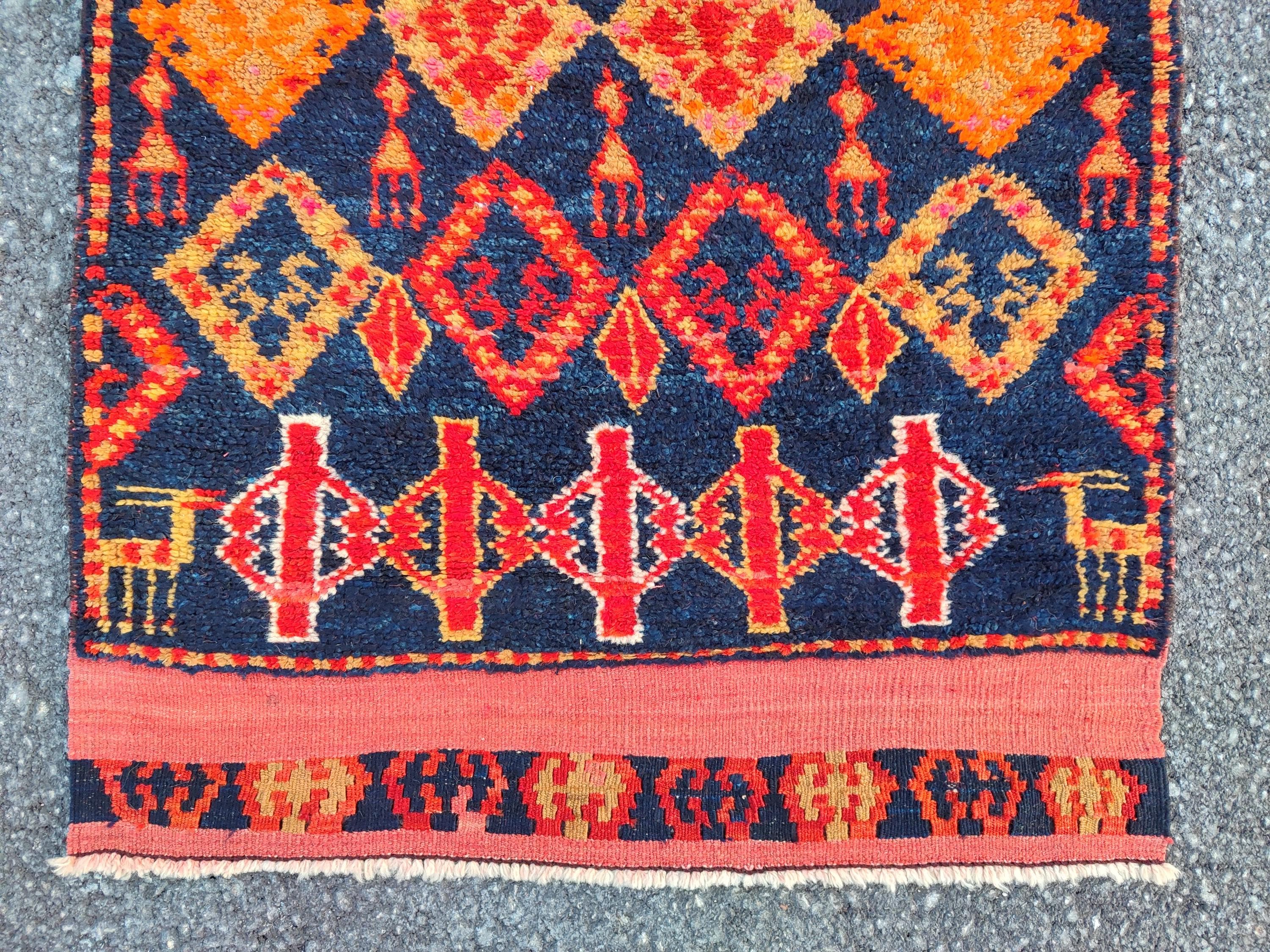 ペルシャランナー 3x9、ダークトルコランナー 3x9、ヴィンテージ