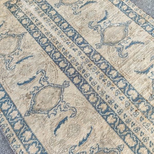 vintage 2x10 runner, Skinny runner rug, Turkish runner 2x10, Oushak runner 2x10, Narrow runner rug, Patchwork rug, Neutral runner 2x10 wool
