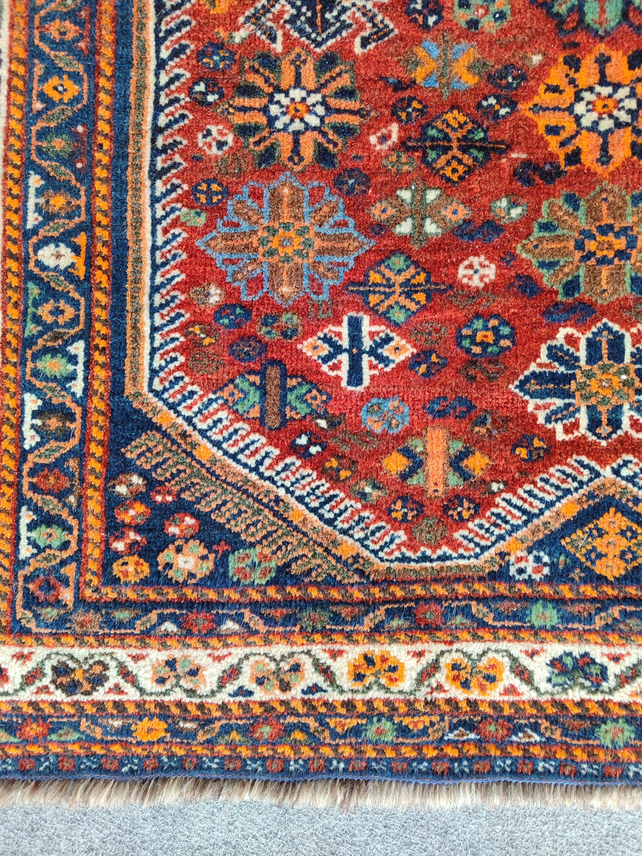 ペルシャ絨毯 4x5 アンティーク、4x5 トルコ絨毯 ブルー、ヴィンテージ