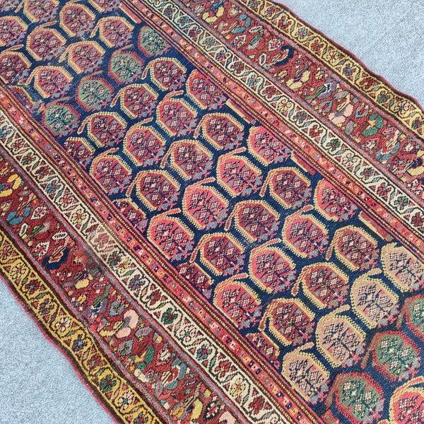 3x5 persian rug, Navy antique rug 3x5, Heriz rug 3x5, Malayer rug, Afghan rug, Deep color turkish rug 3x5, Caucasian rug, Kazak rug Vintage