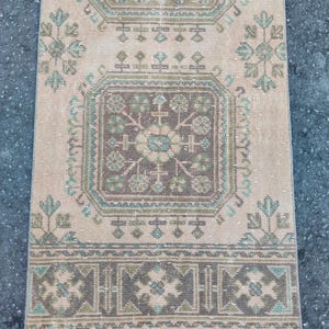 2,5 x 18 Fuß, Extra langer Läufer, Treppenläufer, Langer türkischer Vintage-Oushak-Läufer, Tribal-Wollläufer 2 x 18 Fuß, Langer Flurteppich
