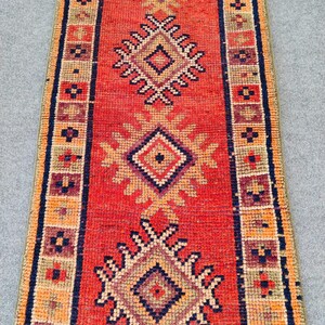 2.7 x 10 ft, Turkish runner 3x10, Vintage runner 3x10, Oushak runner 3x10, Afghan runner rug, Persian 3x10 heriz runner rug, Herki runner 10