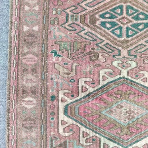 2.8 x 12 ft, Heriz Runner rug 3x12 muted color, Vintage runner 3x12 oushak, Persian runner 3x12 malayer, Turkish runner 3x12 neutral wool