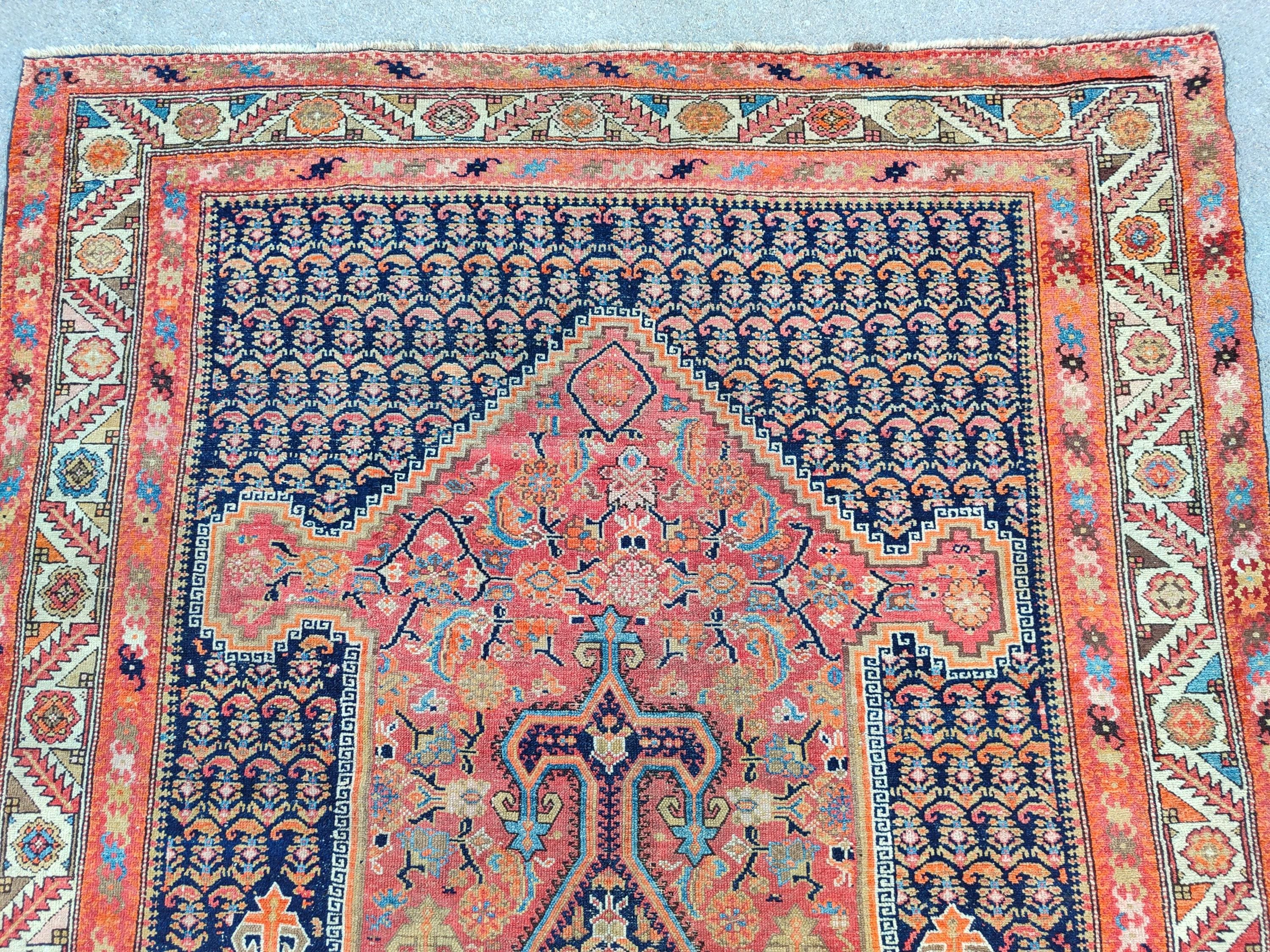 7x15 Oversize Persian Rug, Antique Malayer Rug Large Size, Heriz Area ...