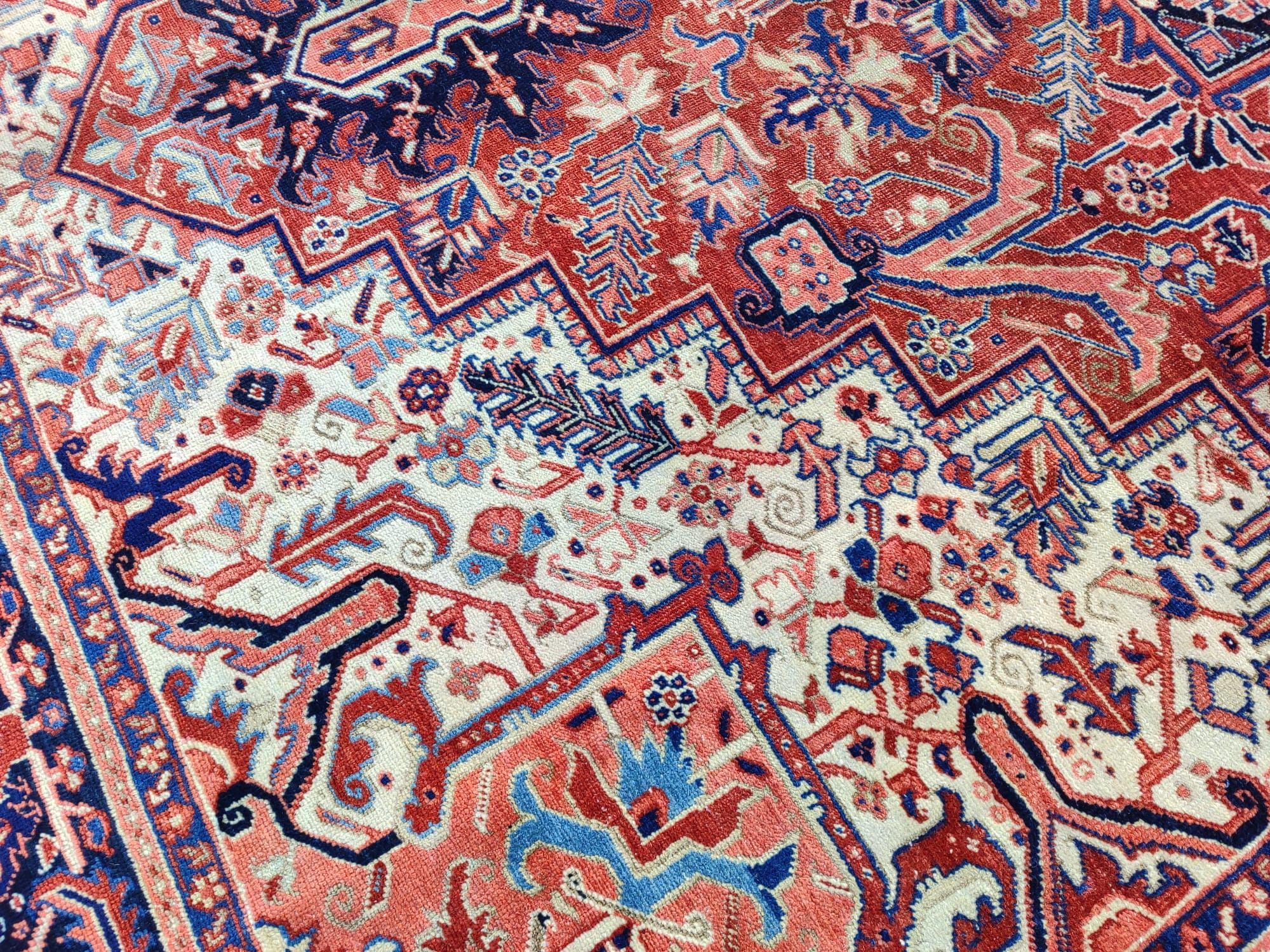 10x13 Heriz rug Oversize, Antique area rug 10x13, Persian rug 10x13 perfect condition, Afghan area rug, Red Living room rug 10x13 ft turkish