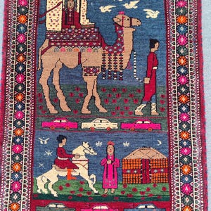 2x4 runner rug, Skinny rug, Vintage runner 2x4, Small rug antique 2x4, Bath mat rug 2x4 turkish, Oushak rug 2x4, Doormat rug 2x4 rare