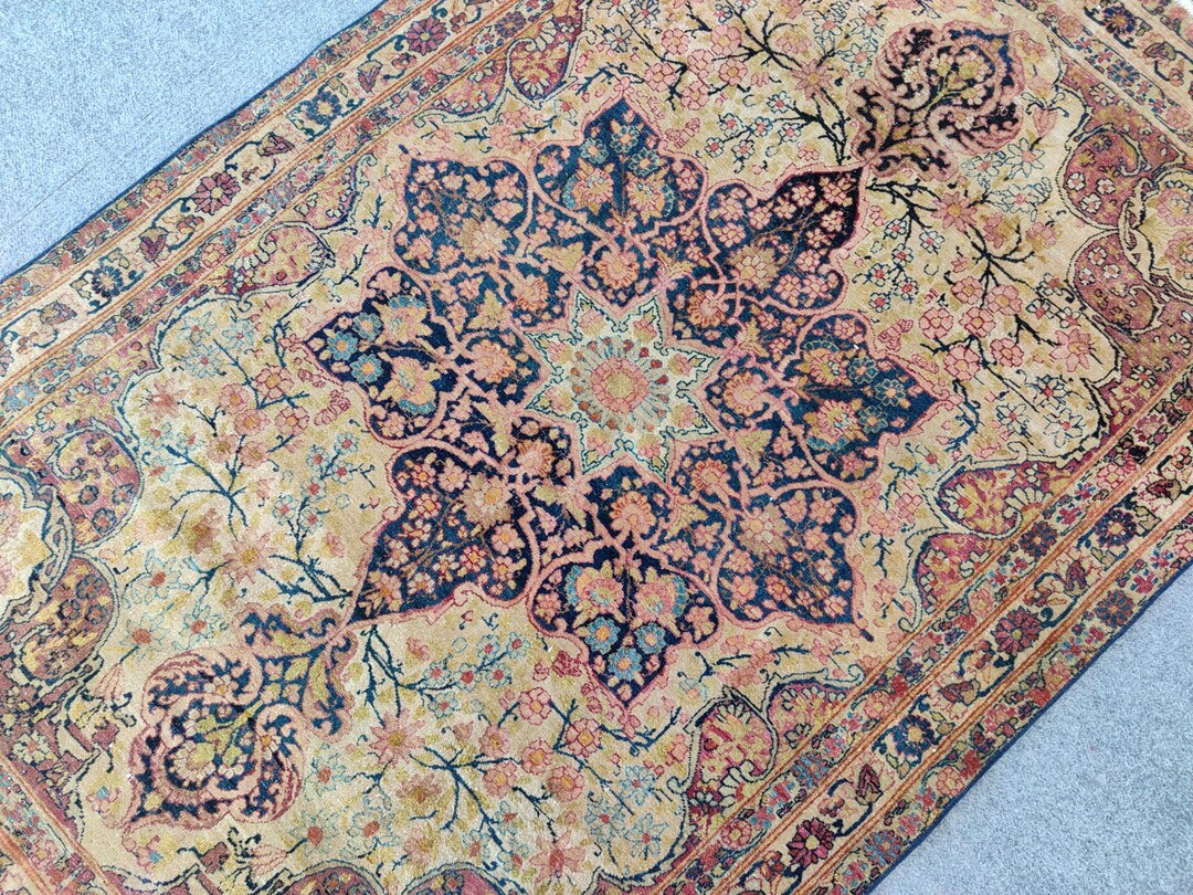 Late 1800's Rug, Antique Rug 4x6 Persian, Heriz Rug 4x6 Vintage ...