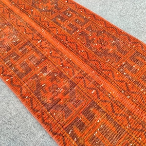 1&#39;8&quot; x 10&#39;8&quot; ft, Turkish runner 2x10, Skinny runner rug, Vintage runner 2x10, Narrow runner rug, Oushak runner 2x10, Patchwork rug runner