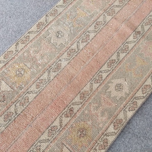 2x11 runner rug, Turkish 2x11 runner rug narrow, Skinny runner rug, Vintage 2x11 oushak runner, Stair rug, Neutral runner 2x11 antique