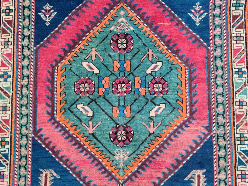 4x18 Rug 1900's Antique Runner Extra Long, Persian Long Runner, Long Heriz ...