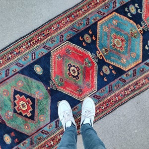 Runner rug 3x15, Long Turkish runner 3x15, Persian runner 3x15, Vintage runner 3x15, Heriz runner rug 15, Kurdish runner rug, Herki runner