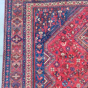 7x10 Shiraz rug Antique, Persian area rug 7x10, Heriz rug 7x10 vintage, Afghan rug, Living room rug 7x10 oriental, Kurdish rug, 7 by 10 rug
