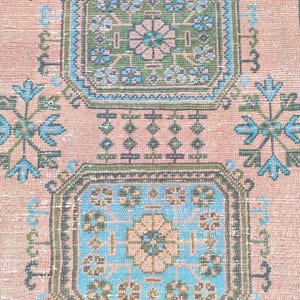 18&#39; FooT runner rug Extra long, Hallway long runner, Runner rug 3x18 3x19 Turkish, Long runner Vintage Oushak, Persian heriz runner rug