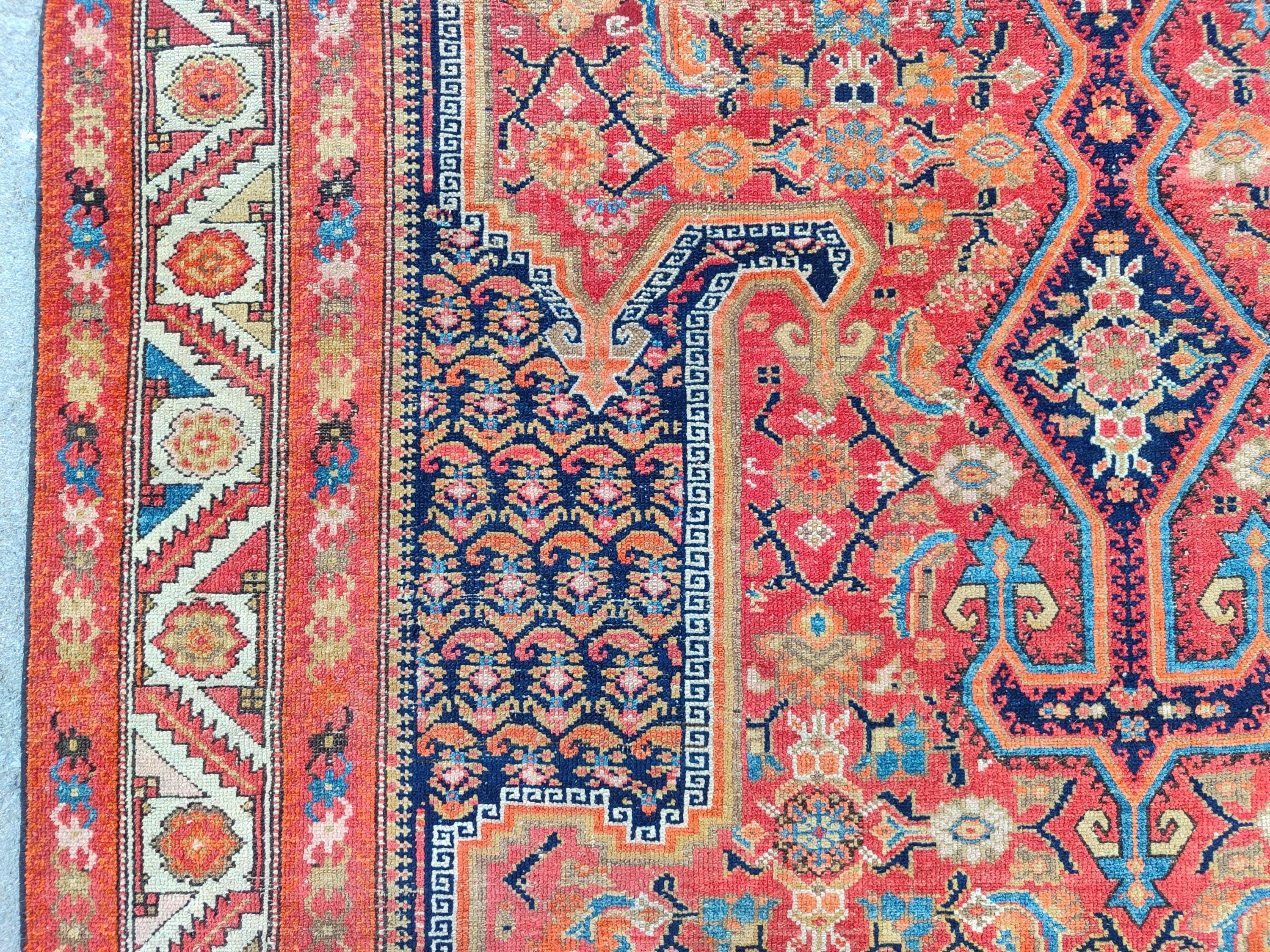 7x15 Oversize Persian Rug, Antique Malayer Rug Large Size, Heriz Area ...