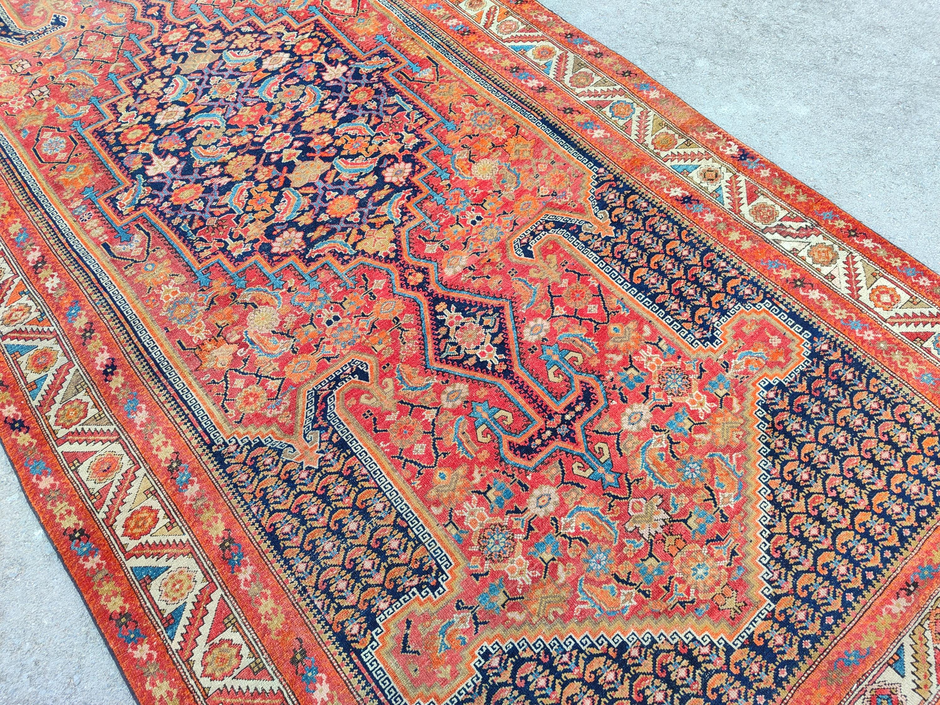 7x15 Oversize Persian Rug, Antique Malayer Rug Large Size, Heriz Area ...