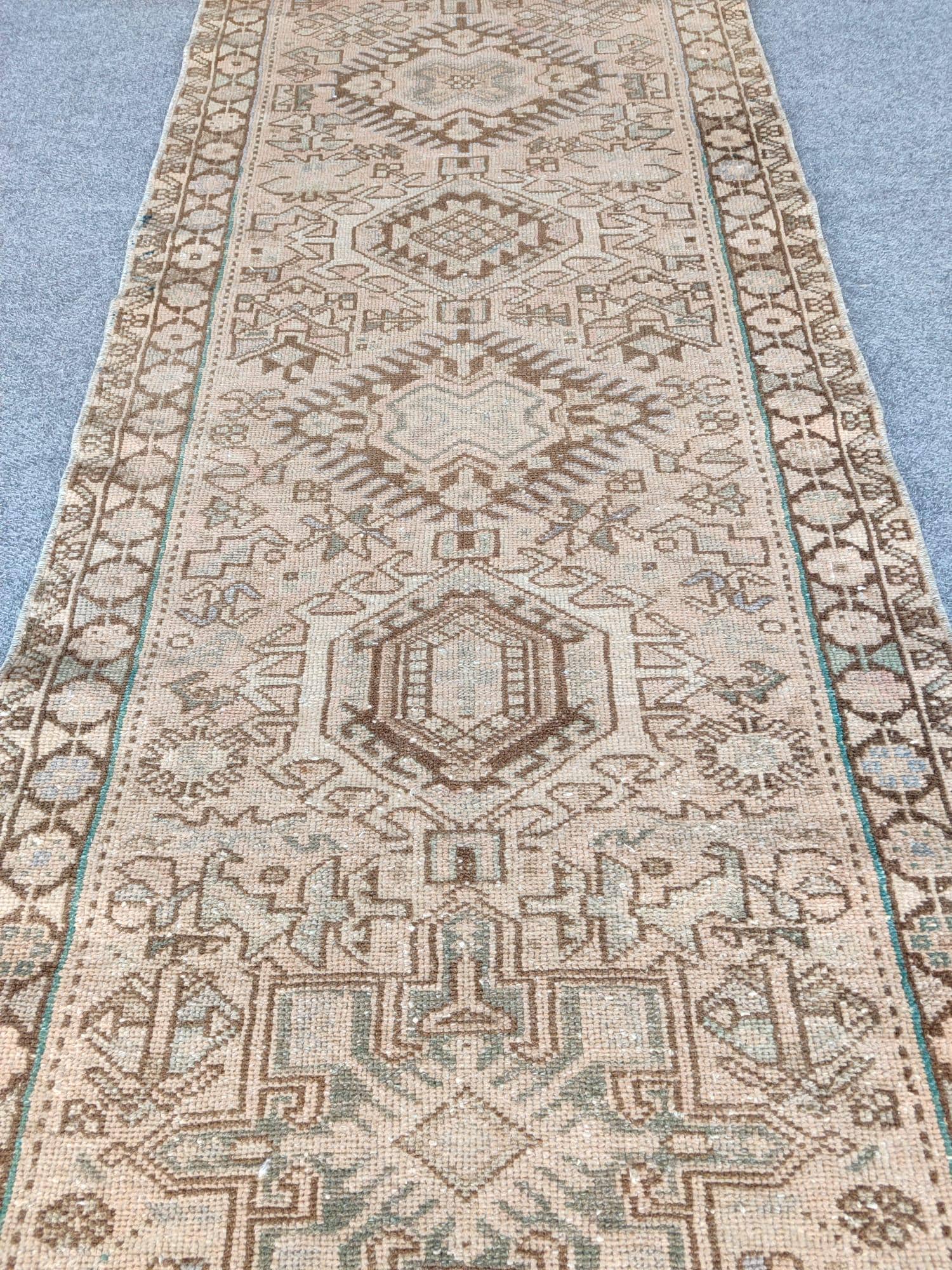 2x12 Runner Muted Persian, Skinny Runner Rug, Turkish Runner 2x12 ...