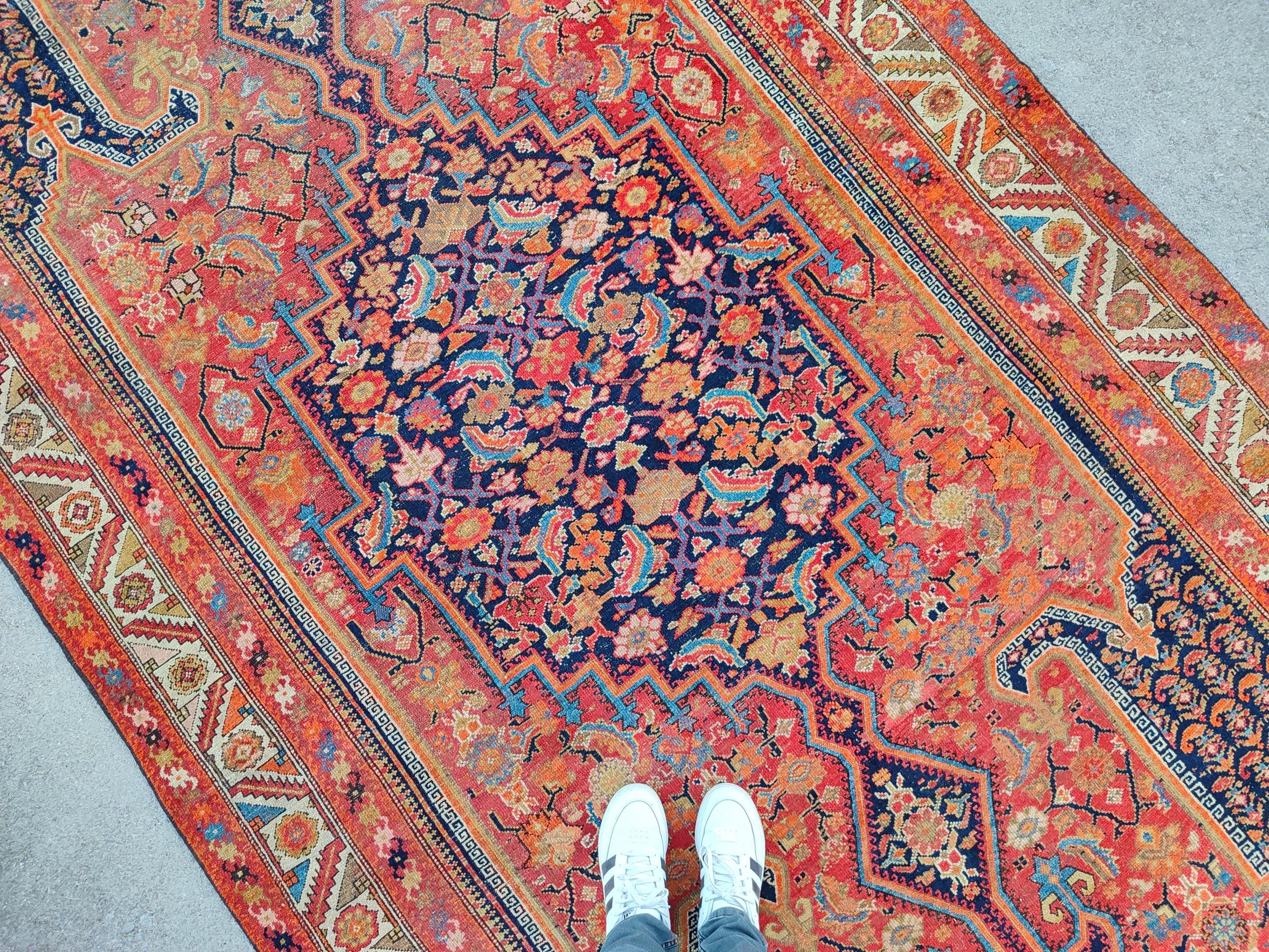7x15 Oversize Persian Rug, Antique Malayer Rug Large Size, Heriz Area ...