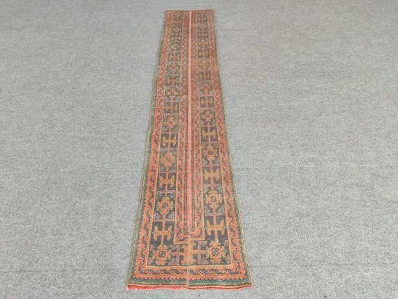 Turkish runner 2x10, Vintage skinny runner 2x10, Oushak runner 2x10, Narrow runner rug, heriz rug runner 2x10 neutral, Stair rug, Custom rug