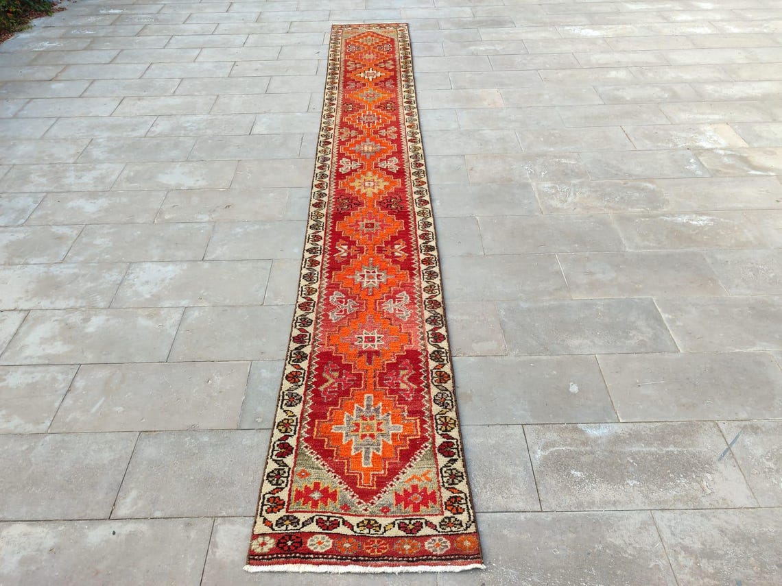 2x14 Runner Turkish Skinny Rug, Heriz Rug Runner, Herki Runner Rug ...