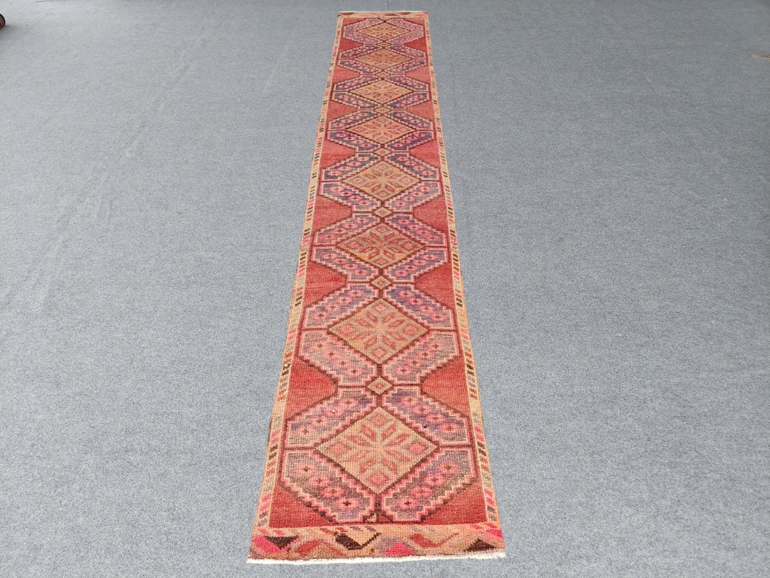 2x12 Runner Light Red, Skinny Runner Rug, Narrow Herki Runner 2x12 ...