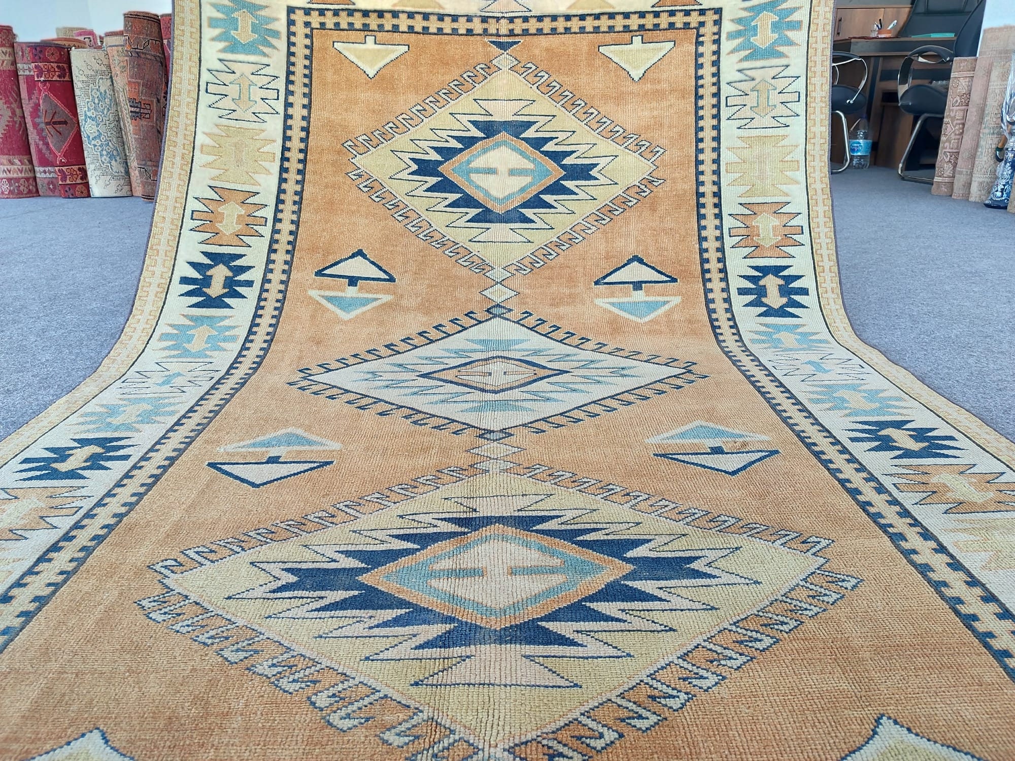 Rug 5x7 Turkish, Heriz Rug 5x7, Vintage Rug 5x7, Oushak Rug 5x7