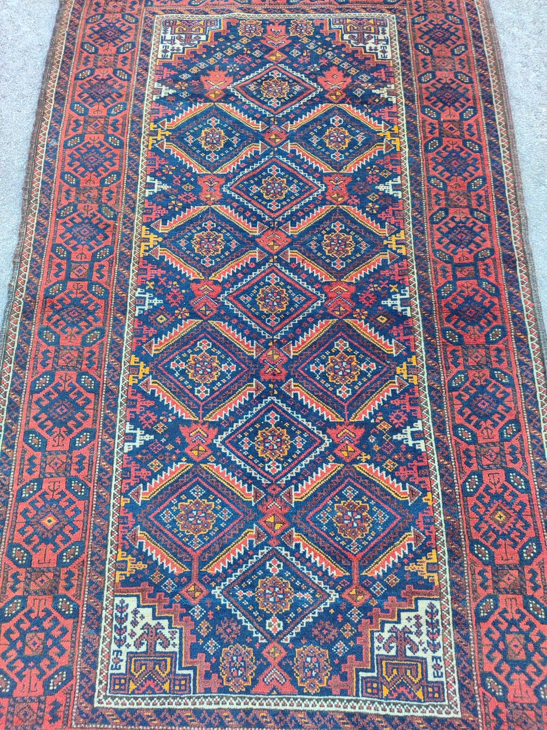 Short Rugs 3x6 Persian Rug Vintage, Short Runner Rug, Herki Rug 3x6, Turkish Rug ...